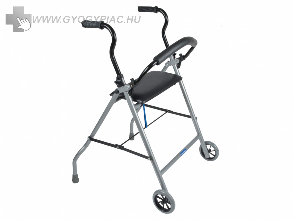Image of Thuasne duo comfort 2 tömör kerekű, összecsukható beltéri rollátor eltávolítható háttámlával