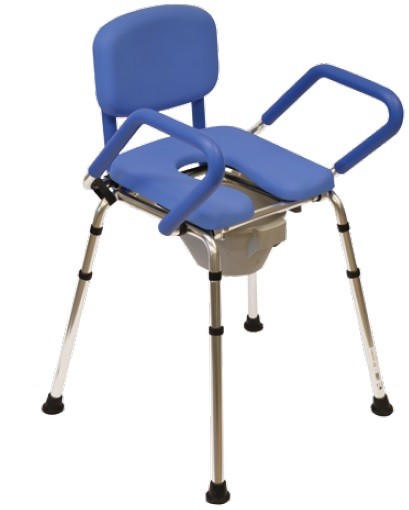 Image of 4az1ben zuhanyszék és szoba wc párnázott üléssel, emelő mechanizmussal segít a felállásból 120 kg-ig 2 év garanciával