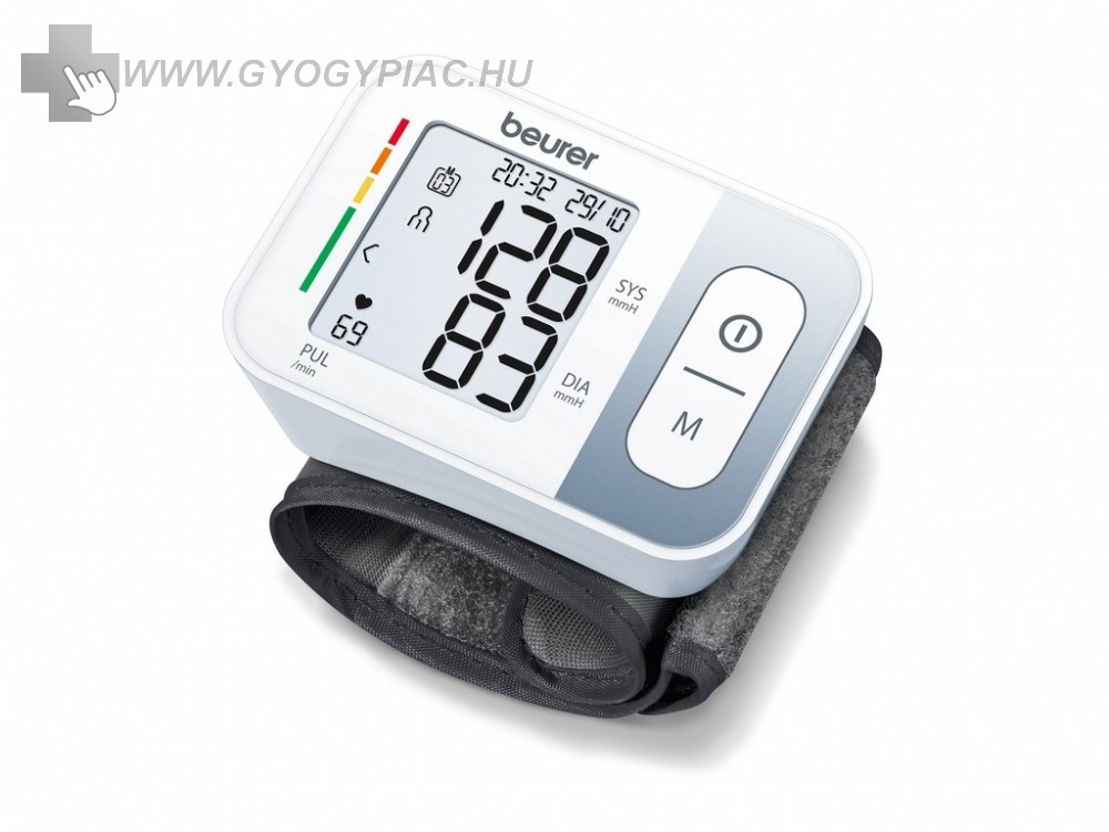 Image of Beurer BC 28 csuklós vérnyomásmérő 14,0 – 19,5 cm kerületű csuklóhoz 5 év garanciával Arrhythmia-felismeréssel